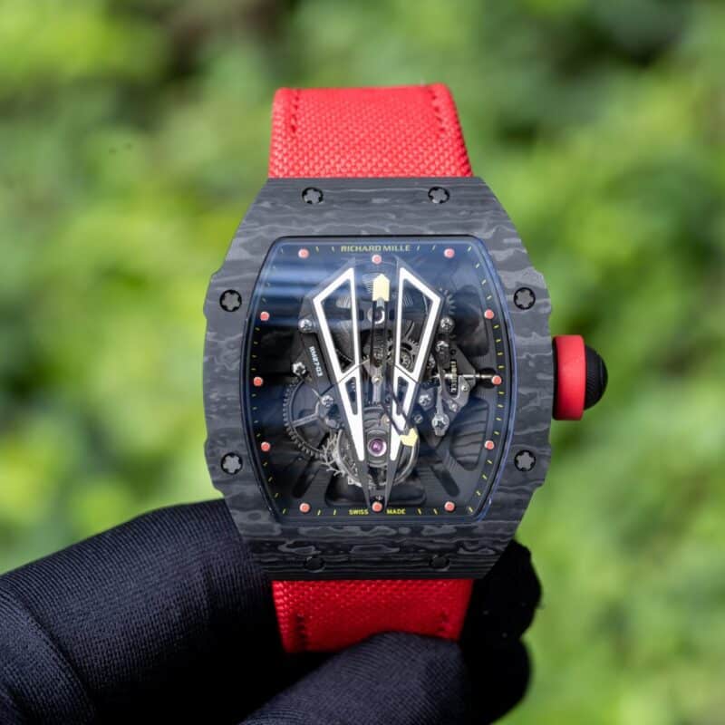 ĐỒNG HỒ RICHARD MILLE RM27-03 TOURBILLON VỎ CARBON MÀU ĐEN REPLICA BBR 40MM