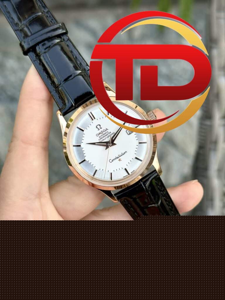 ĐỒNG HỒ OMEGA NAM DÂY DA ĐEN FAKE 1:1 MÁY NHẬT CAO CẤP