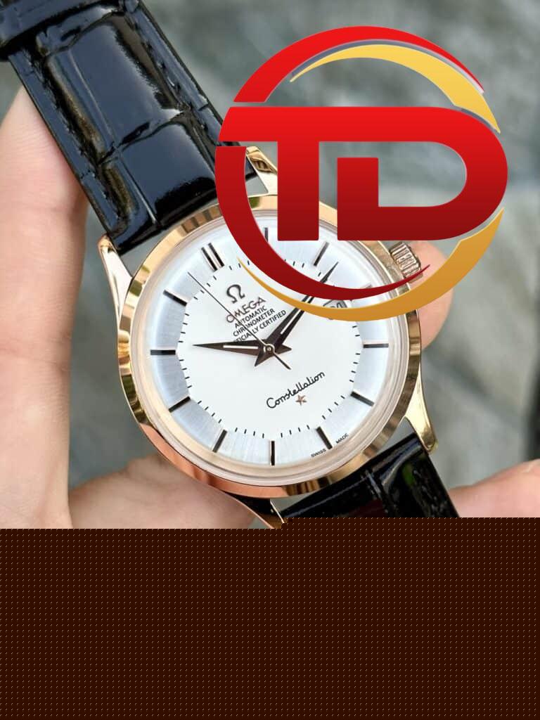 ĐỒNG HỒ OMEGA NAM DÂY DA ĐEN FAKE 1:1 MÁY NHẬT CAO CẤP