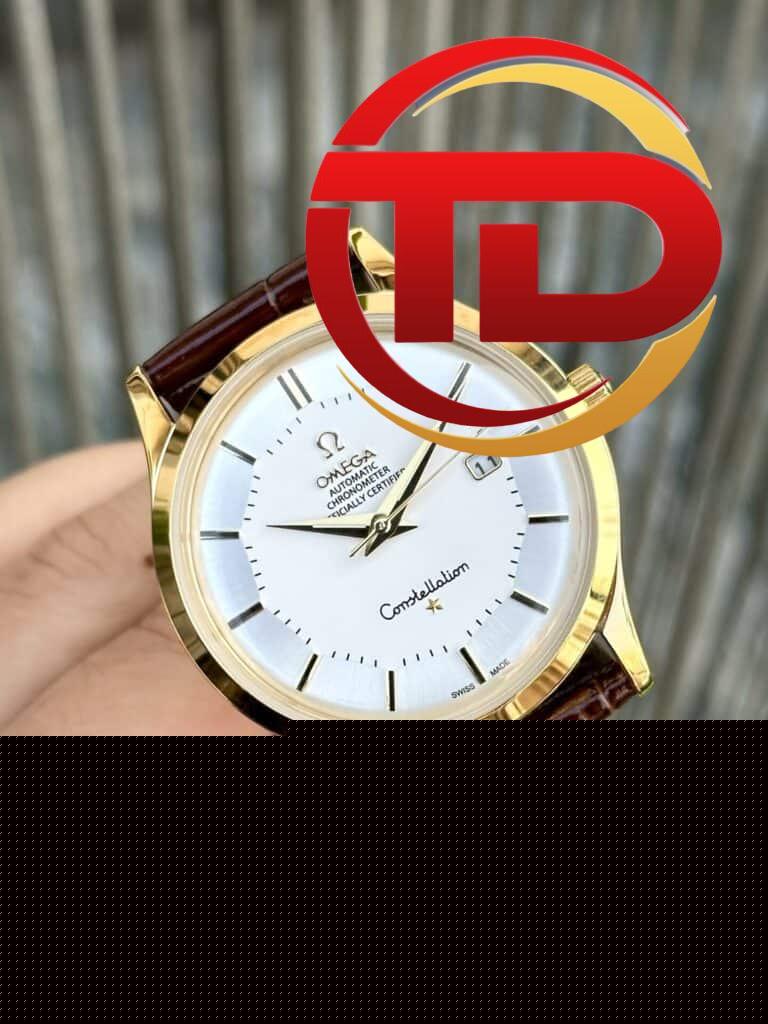 ĐỒNG HỒ OMEGA NAM CONSTELLATION MẶT TRẮNG FAKE 1:1 MÁY NHẬT CAO CẤP