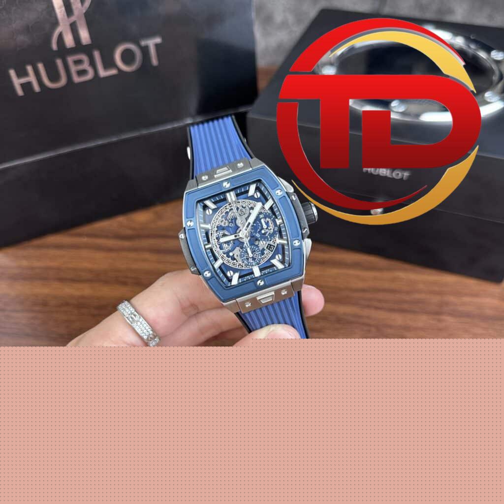 HUBLOT SPIRIT OF BIG BANG VIỀN XANH VỎ TRẮNG REP 1:1 MS FACTORY 42MM