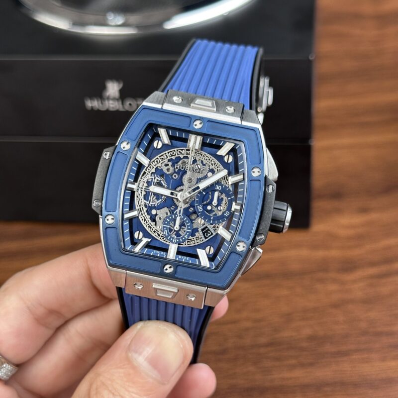 HUBLOT SPIRIT OF BIG BANG VIỀN XANH VỎ XÁM REP 1:1 MS FACTORY 42MM