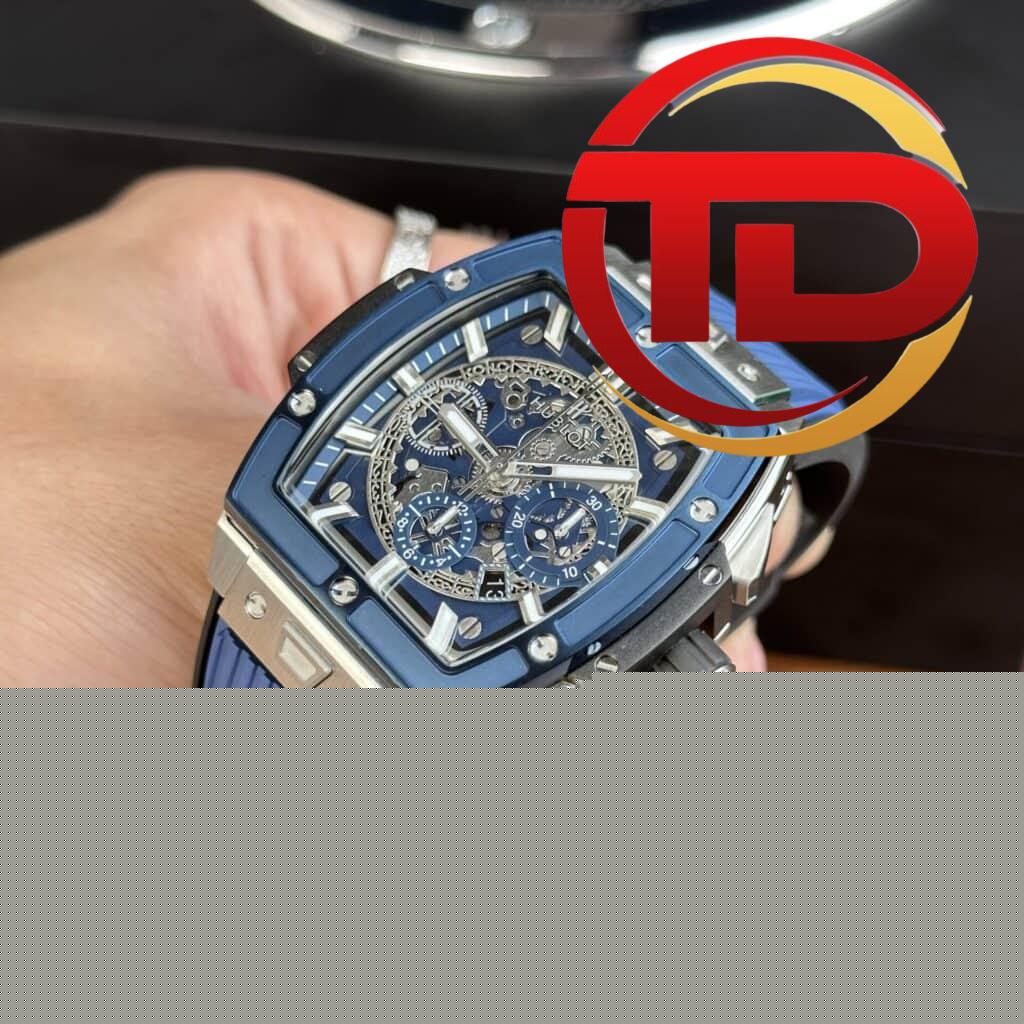 HUBLOT SPIRIT OF BIG BANG VIỀN XANH VỎ TRẮNG REP 1:1 MS FACTORY 42MM