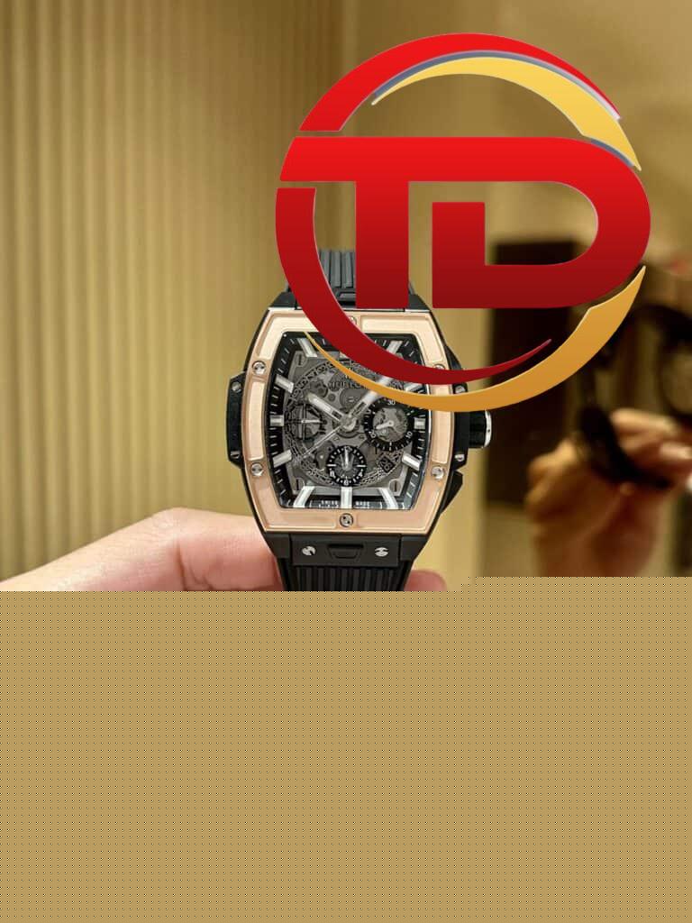 ĐỒNG HỒ HUBLOT SPIRIT OF BIG BANG MÀU ĐEN VIỀN KING GOLD REP 1:1 MS FACTORY