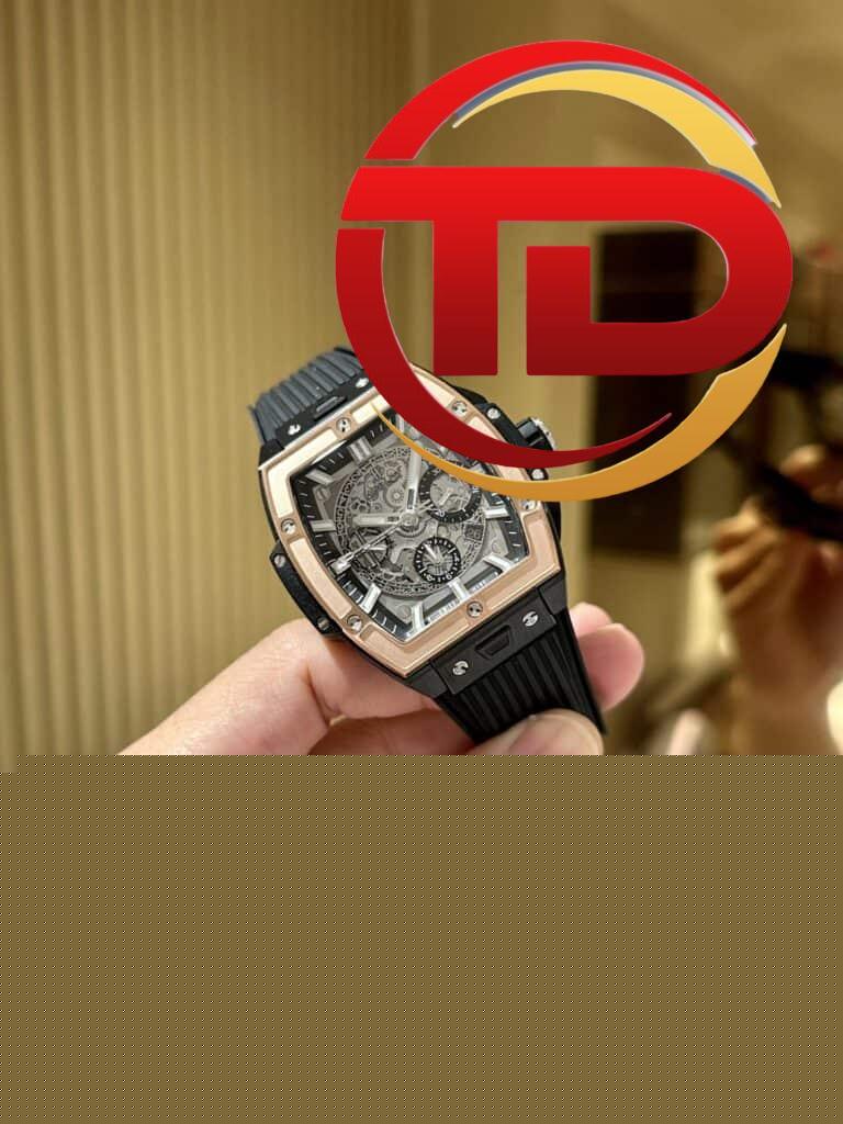 ĐỒNG HỒ HUBLOT SPIRIT OF BIG BANG MÀU ĐEN VIỀN KING GOLD REP 1:1 MS FACTORY