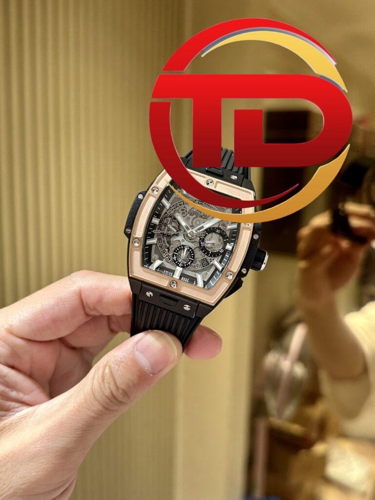 ĐỒNG HỒ HUBLOT SPIRIT OF BIG BANG MÀU ĐEN VIỀN KING GOLD REP 1:1 MS FACTORY