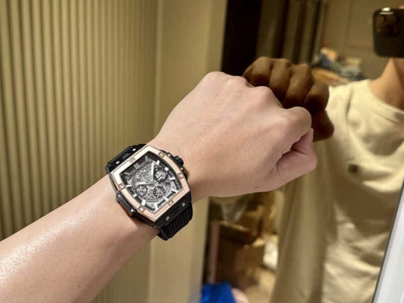 ĐỒNG HỒ HUBLOT SPIRIT OF BIG BANG MÀU ĐEN VIỀN KING GOLD REP 1:1 MS FACTORY