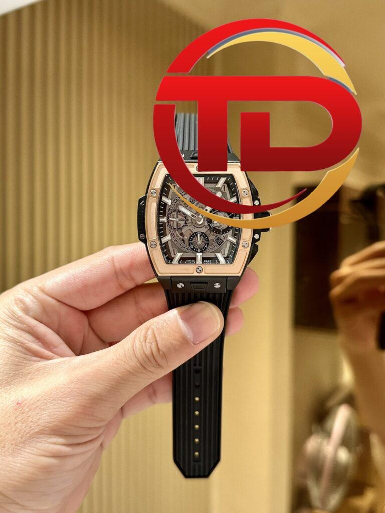 ĐỒNG HỒ HUBLOT SPIRIT OF BIG BANG MÀU ĐEN VIỀN KING GOLD REP 1:1 MS FACTORY
