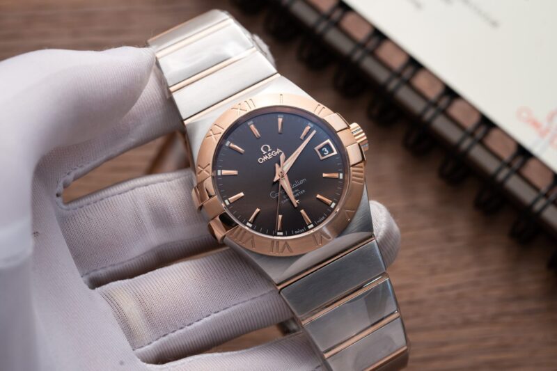 ĐỒNG HỒ OMEGA CONSTELLATION VỎ VÀNG HỒNG REP 1:1 CAO CẤP VS FACTORY