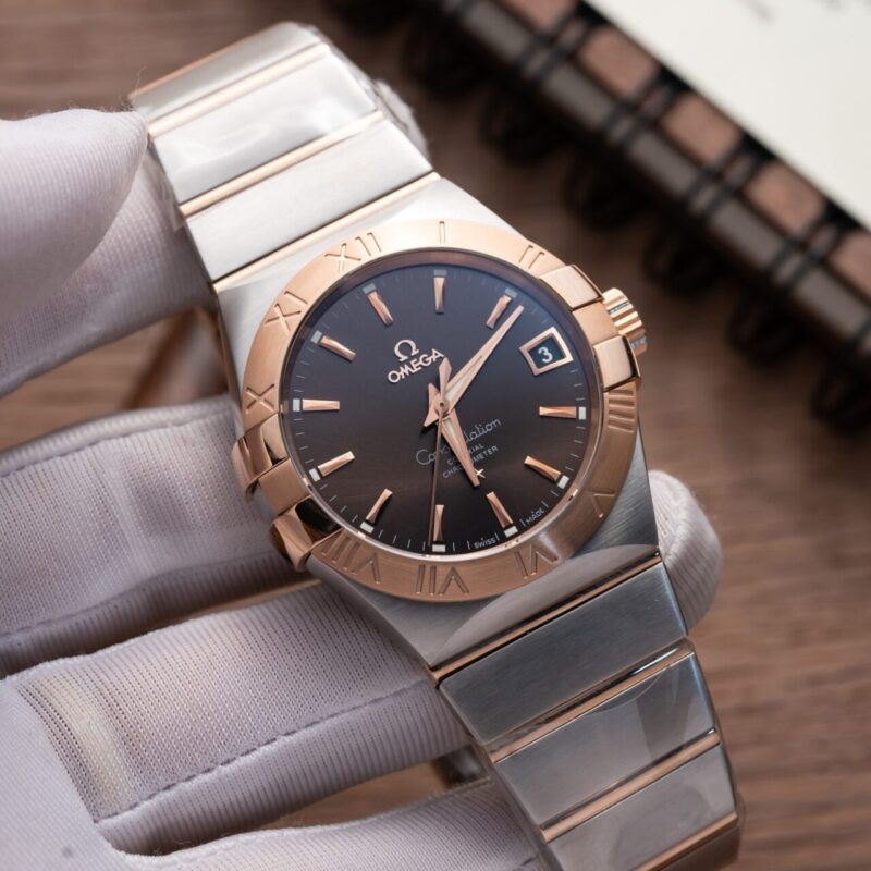 ĐỒNG HỒ OMEGA CONSTELLATION VỎ VÀNG HỒNG REP 1:1 CAO CẤP VS FACTORY