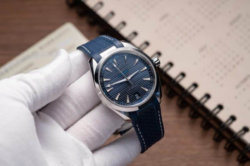 ĐỒNG HỒ OMEGA SEAMATER AQUA TERRA MÀU XANH BLUE REPLICA 1:1 VS FACTORY