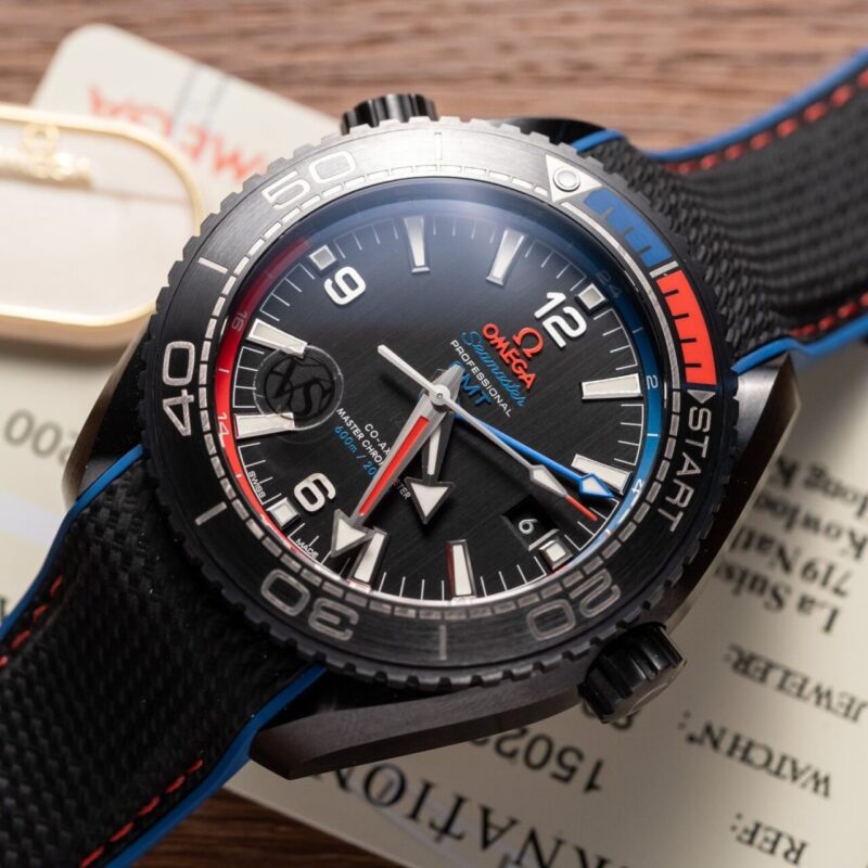 ĐỒNG HỒ OMEGA SEAMATER PLANET OCEAN VỎ CERAMIC ĐEN REP 1:1 VS FACTORY