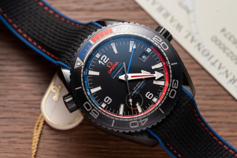 ĐỒNG HỒ OMEGA SEAMASTER PLANET OCEAN VỎ CERAMIC ĐEN REP 1:1 VS FACTORY 45.5MM