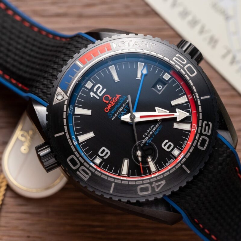 ĐỒNG HỒ OMEGA SEAMASTER PLANET OCEAN VỎ CERAMIC ĐEN REP 1:1 VS FACTORY 45.5MM