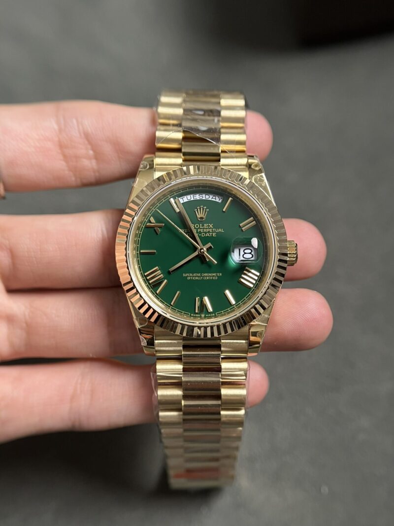 ĐỒNG HỒ ROLEX DAY-DATE GREEN DIAL SUPER FAKE 1:1 GM FACTORY