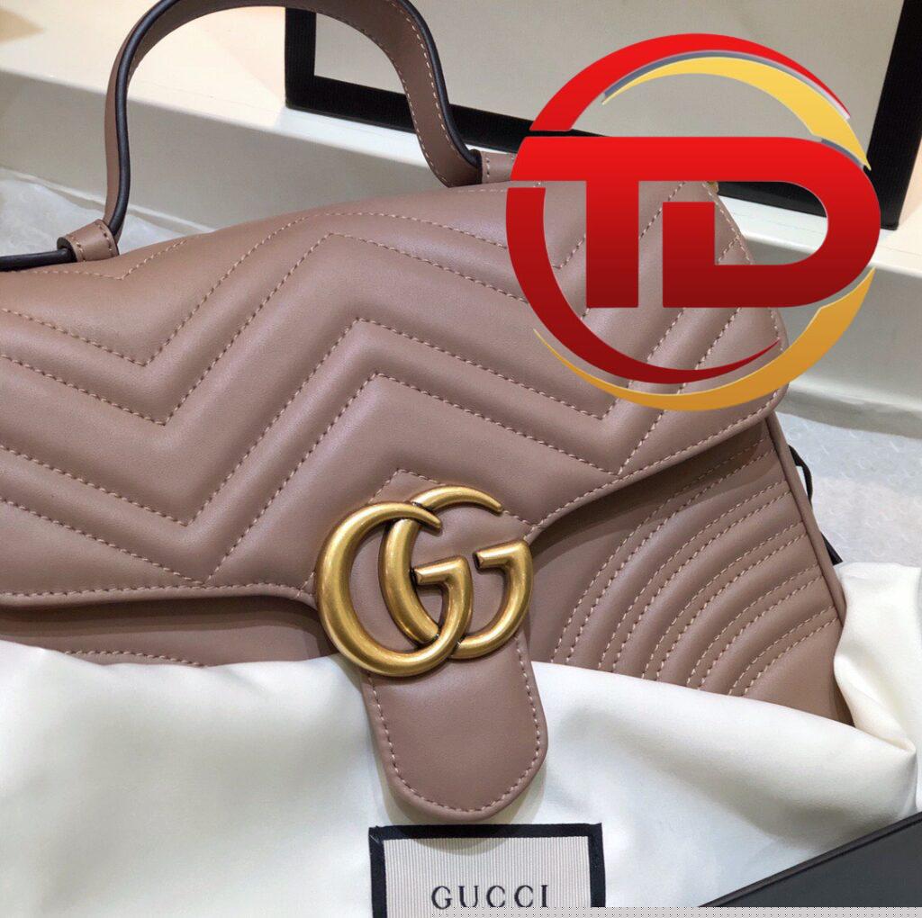 TÚI GUCCI MARMONT TOP HANDLE BAG SIÊU CẤP MÀU NÂU