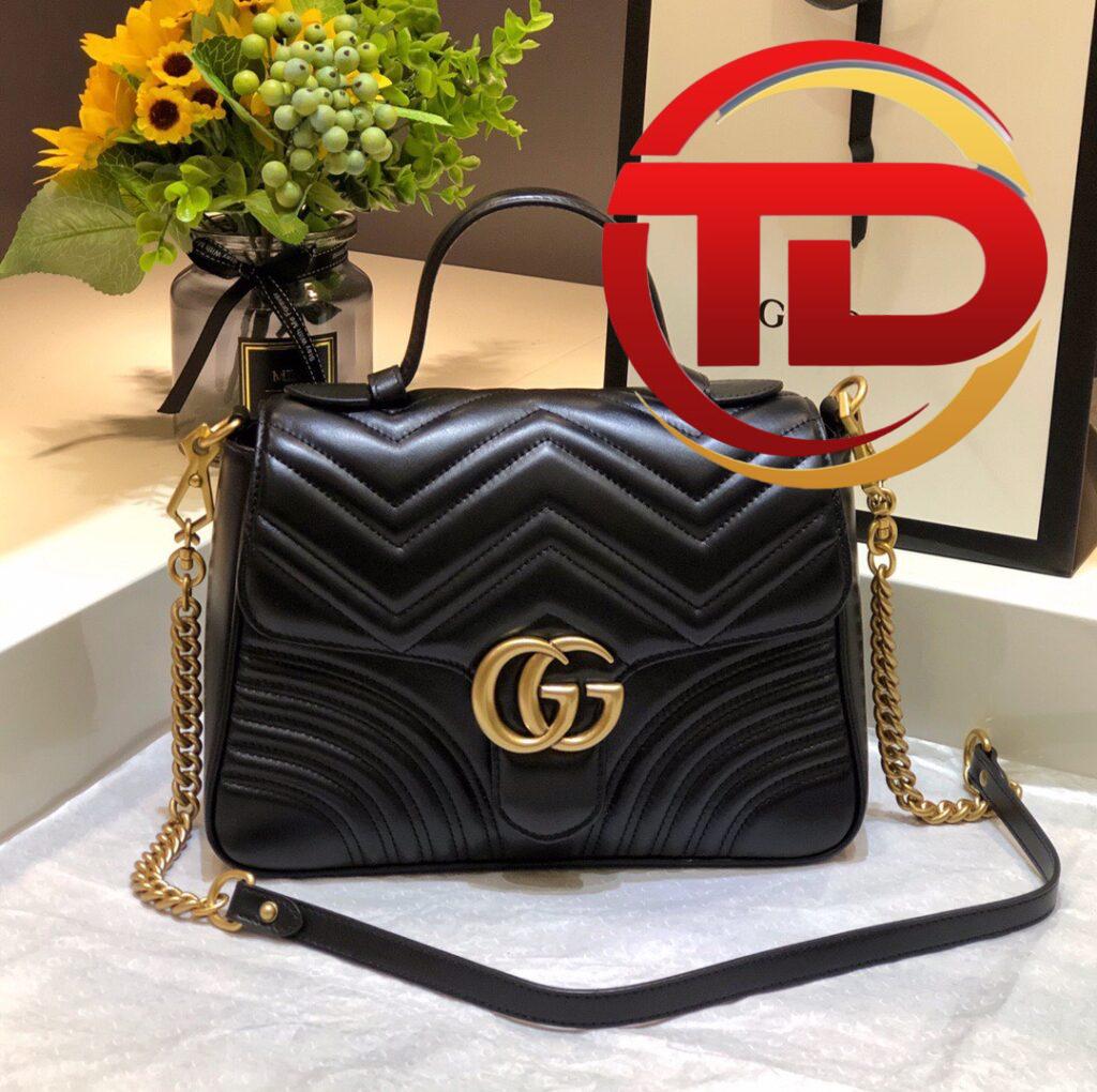 TÚI GUCCI MARMONT TOP HANDLE BAG SIÊU CẤP MÀU ĐEN