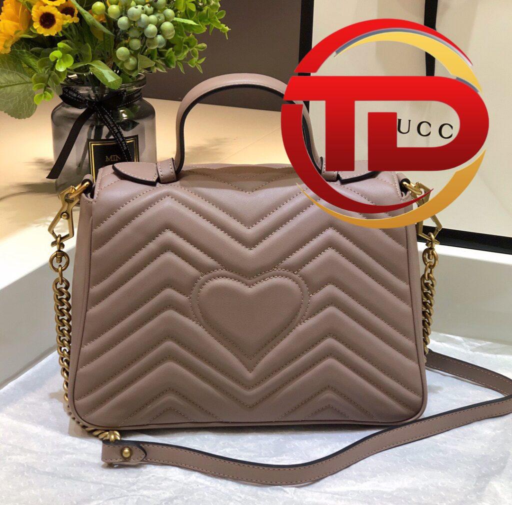 TÚI GUCCI MARMONT TOP HANDLE BAG SIÊU CẤP MÀU NÂU