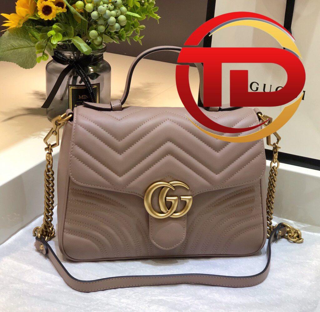 TÚI GUCCI MARMONT TOP HANDLE BAG SIÊU CẤP MÀU NÂU