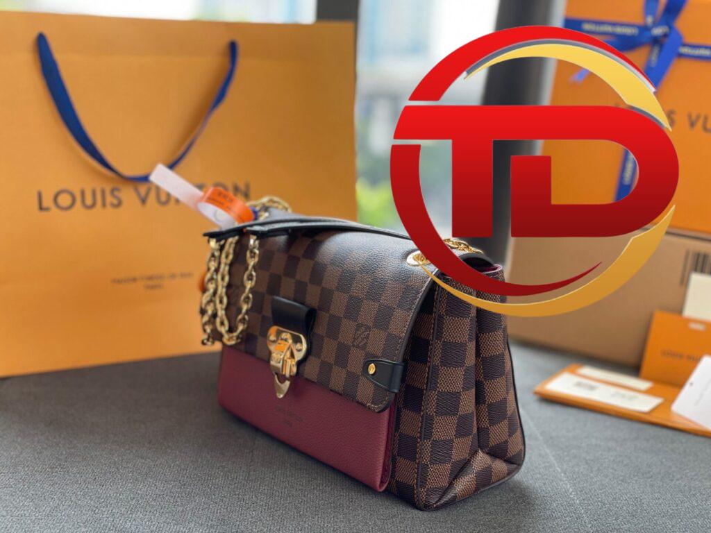 TÚI LV LOUIS VUITTON VAVIN PM DAMIER EBENE RED REPLICA