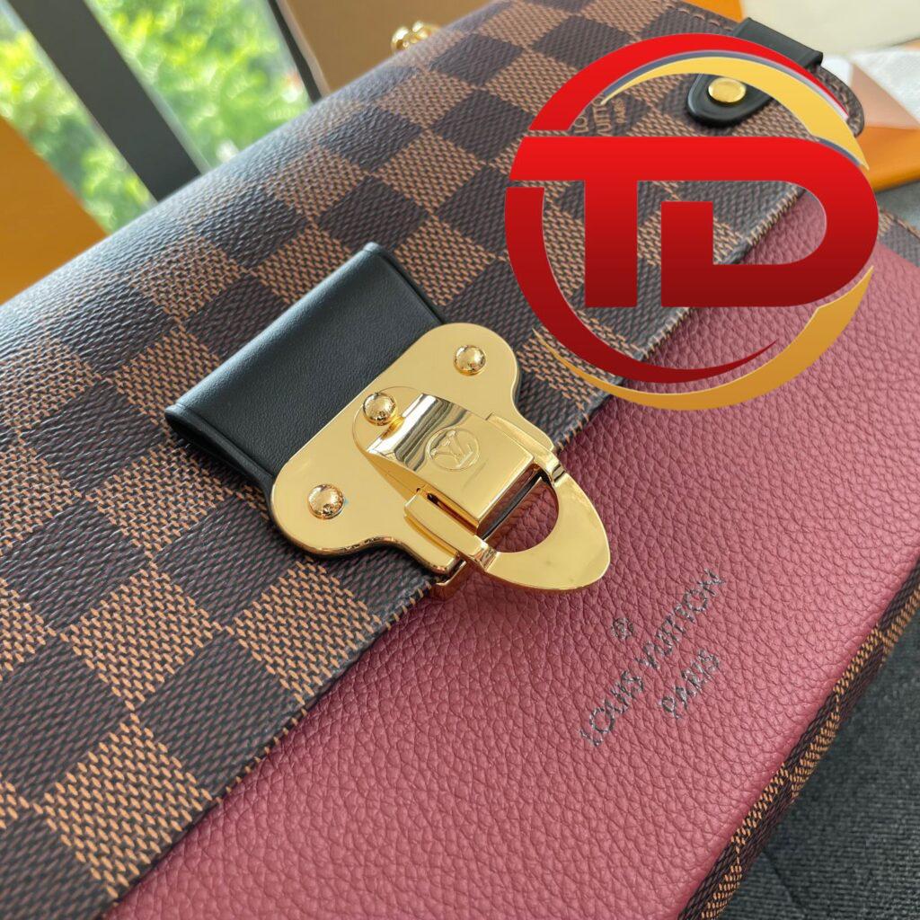 TÚI LV LOUIS VUITTON VAVIN PM DAMIER EBENE RED REPLICA