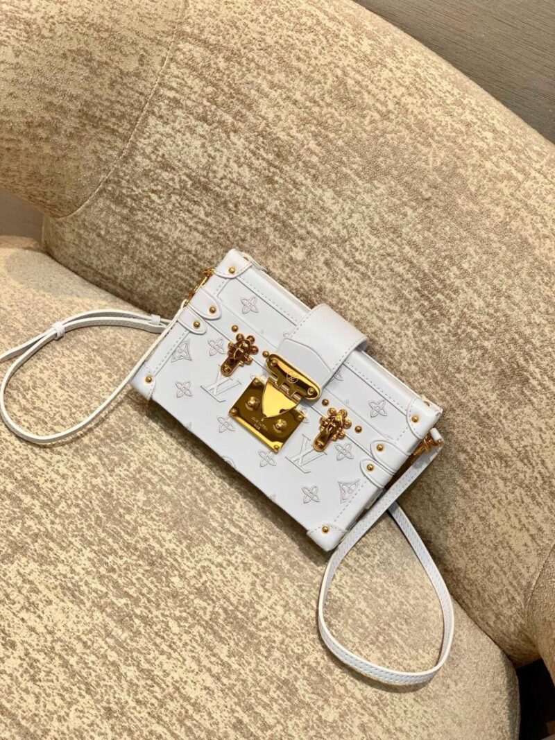 TÚI CỐP LV LOUIS VUITTON PETITE MALLE BAG SIÊU CẤP MÀU TRẮNG