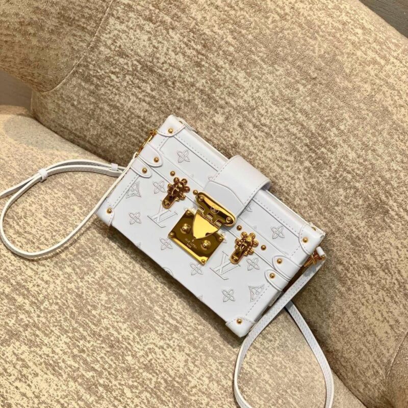 TÚI CỐP LV LOUIS VUITTON PETITE MALLE BAG SIÊU CẤP MÀU TRẮNG