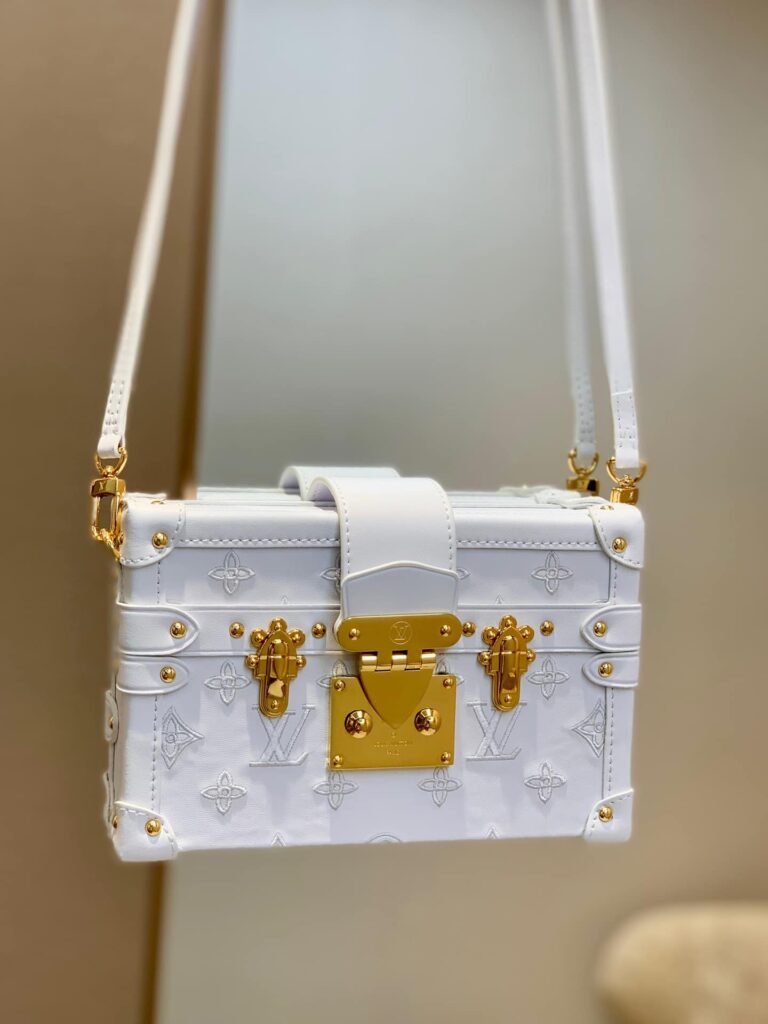 TÚI CỐP LV LOUIS VUITTON PETITE MALLE BAG SIÊU CẤP MÀU TRẮNG