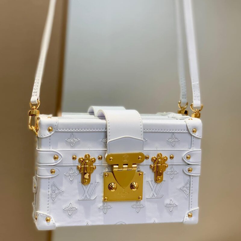 TÚI CỐP LV LOUIS VUITTON PETITE MALLE BAG SIÊU CẤP MÀU TRẮNG
