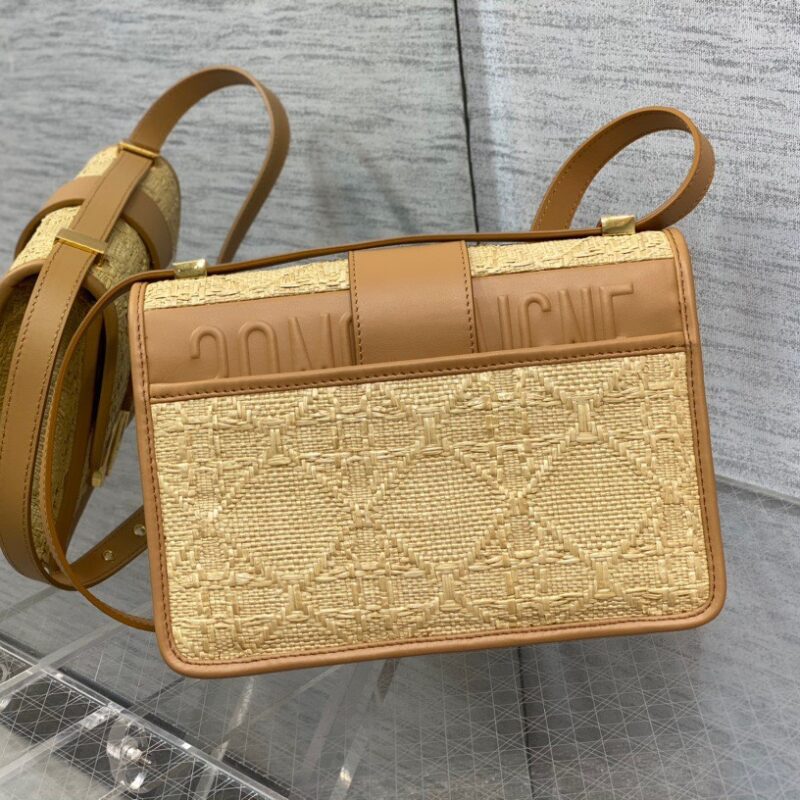 TÚI DIOR 30 MONTAIGNE BAG NATURAL CANNAGE RAFFIA SIÊU CẤP