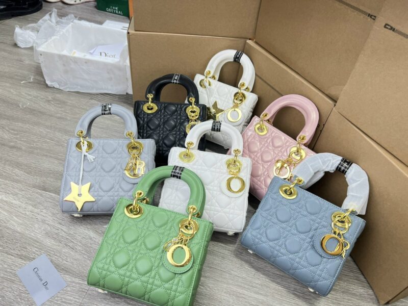 TÚI XÁCH LADY DIOR MINI SIZE NGUYÊN BẢN TAG VÀNG