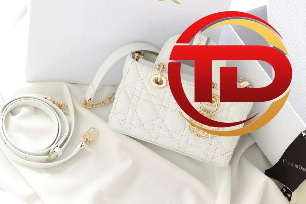 TÚI XÁCH DIOR LADY D-JOY MINI SIZE SUPER BAG DA LÌ TAG VÀNG