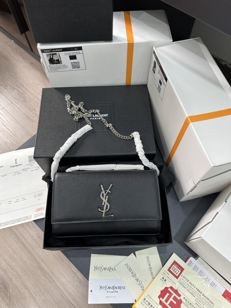 TÚI YSL SAINT LAURENT HANDBAGS KATE NGUYÊN BẢN KHÓA BẠC