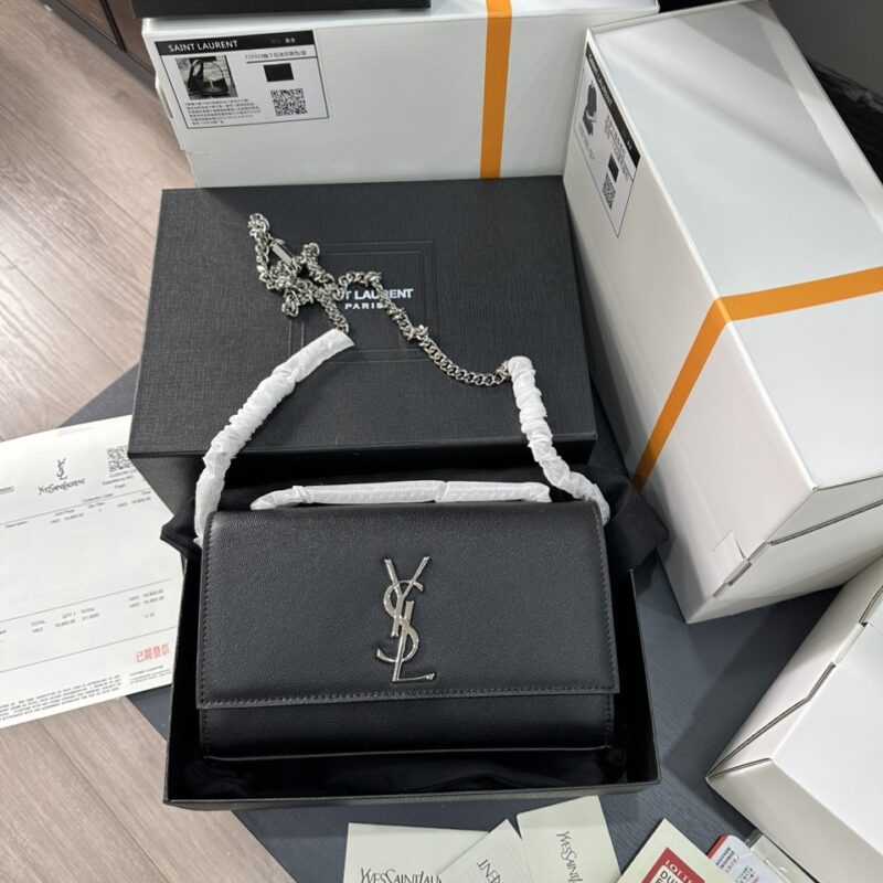 TÚI YSL SAINT LAURENT HANDBAGS KATE NGUYÊN BẢN KHÓA BẠC