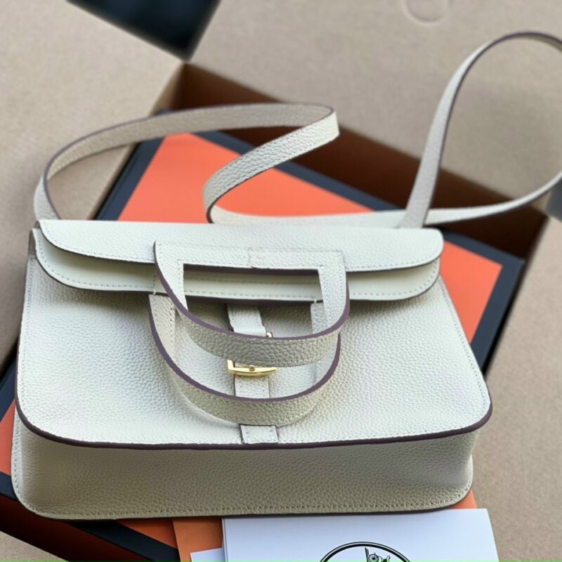 TÚI XÁCH HERMES HALZAN 25 BAG NGUYÊN BẢN MÀU TRẮNG