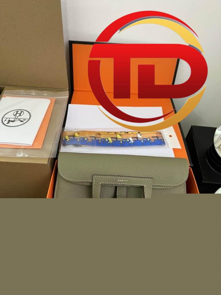 TÚI XÁCH HERMES HALZAN 25 BAG NGUYÊN BẢN MÀU XANH RÊU