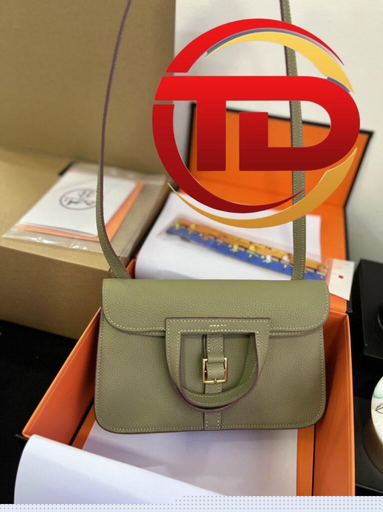 TÚI XÁCH HERMES HALZAN 25 BAG NGUYÊN BẢN MÀU XANH RÊU