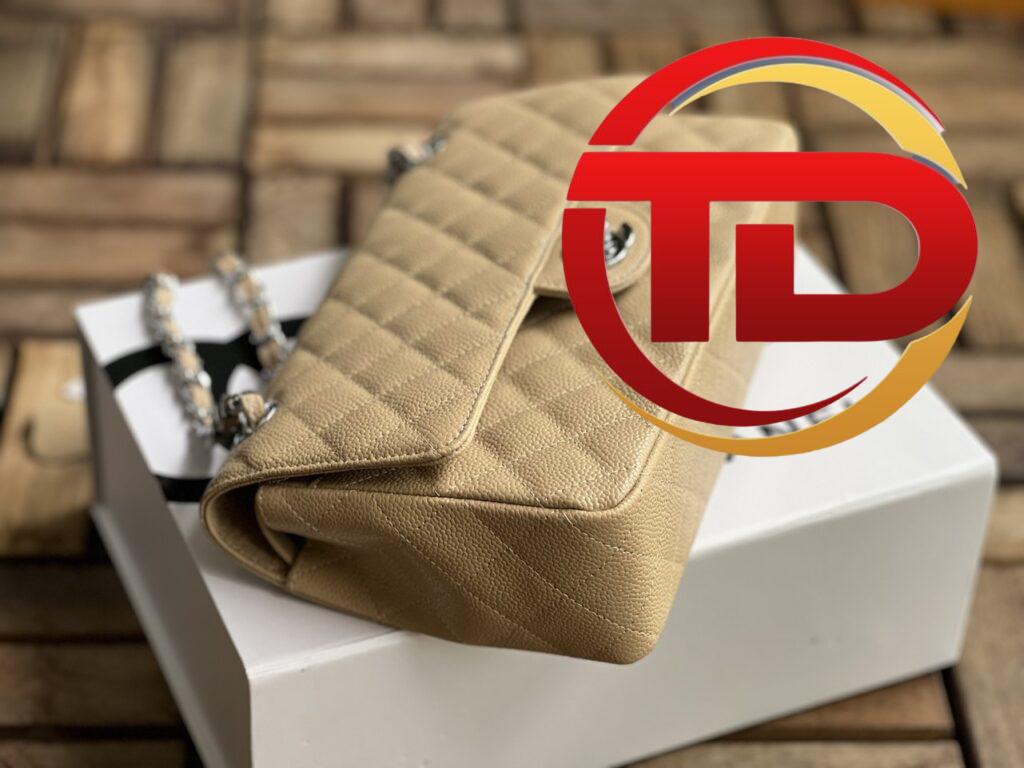 TÚI CHANEL CLASSIC FLAP BAG MEDIUM SLIVER NGUYÊN BẢN DA CAVIAR MÀU NÂU