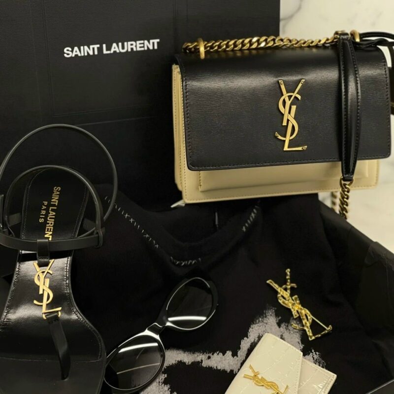 TÚI YSL SAINT LAURENT SUNSET MEDIUM CHAIN BAG IN SMOOTH LEATHER SUPER