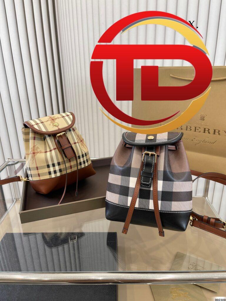 BA LÔ BURBERRY WOMEN MICRO CHECK & LEATHER BACKPACK SUPER