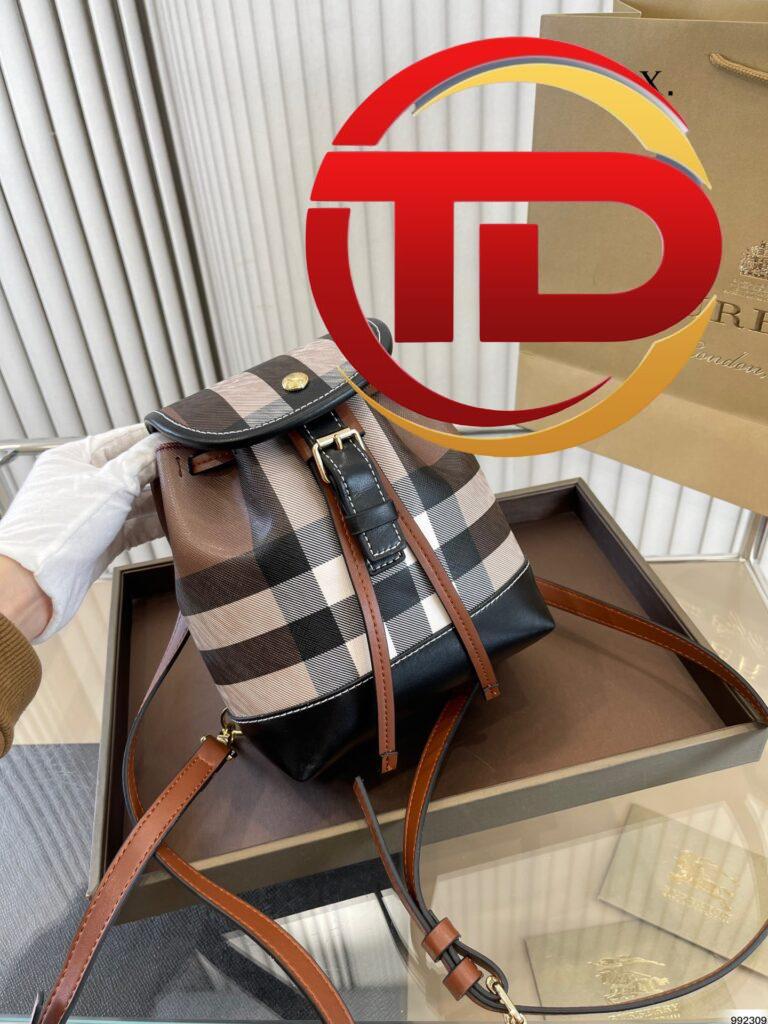 BA LÔ BURBERRY WOMEN MICRO CHECK & LEATHER BACKPACK SUPER