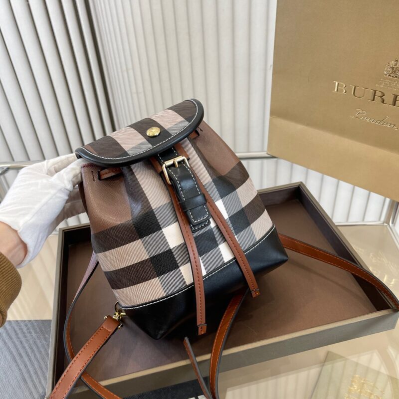 BA LÔ BURBERRY WOMEN MICRO CHECK & LEATHER BACKPACK SUPER