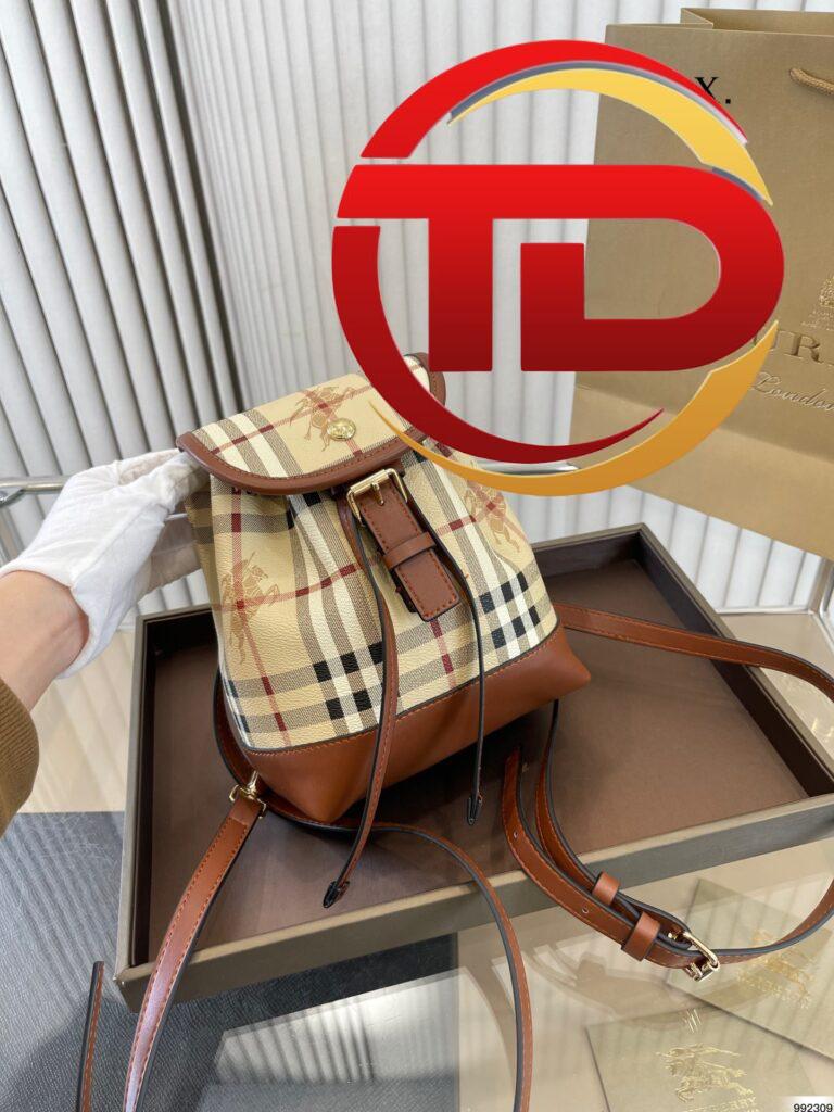 BA LÔ BURBERRY WOMEN MICRO CHECK & LEATHER BACKPACK SUPER