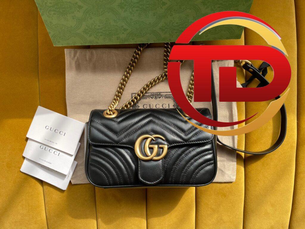 TÚI GUCCI MARMONT MINI MATELASSE SHOULDER BAG SIÊU CẤP MÀU ĐEN