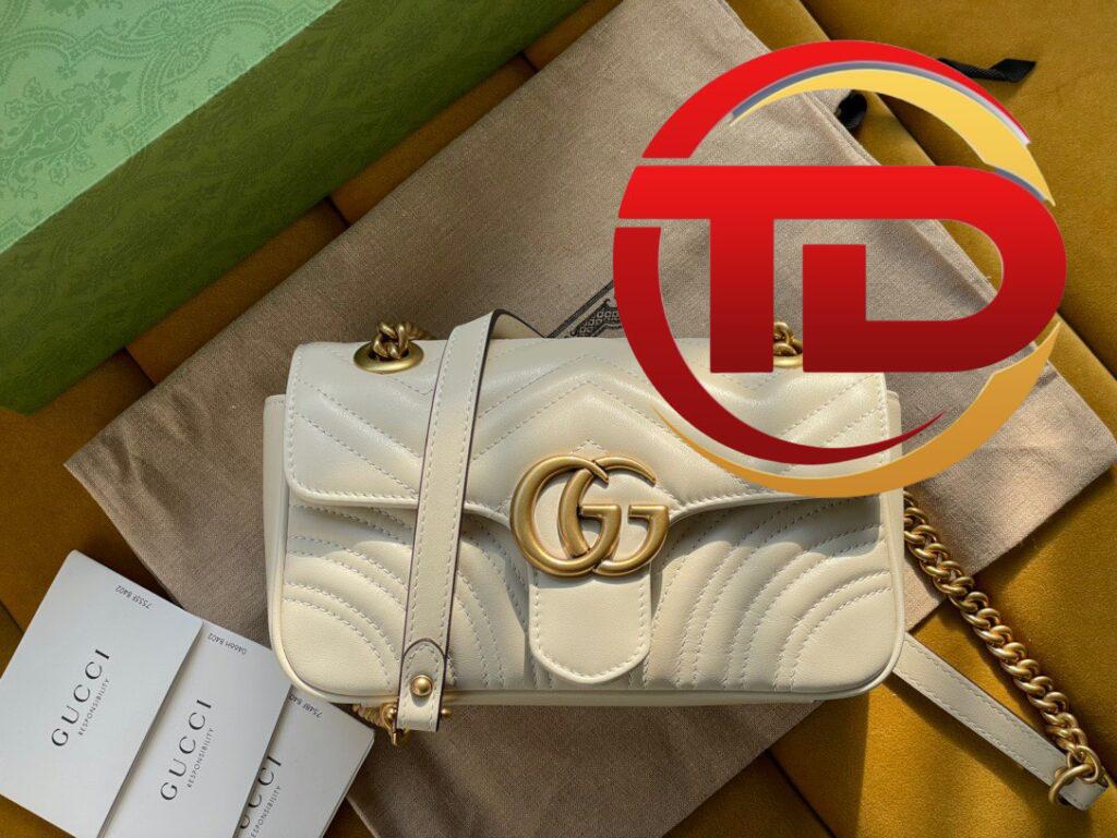 TÚI GUCCI MARMONT MINI MATELASSE SHOULDER BAG SIÊU CẤP MÀU TRẮNG