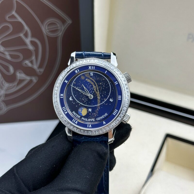 ĐỒNG HỒ PATEK PHILIPPE GRAND COMPLICATIONS 5102G VIỀN ĐÁ BAGUETTE REPLICA 1:1
