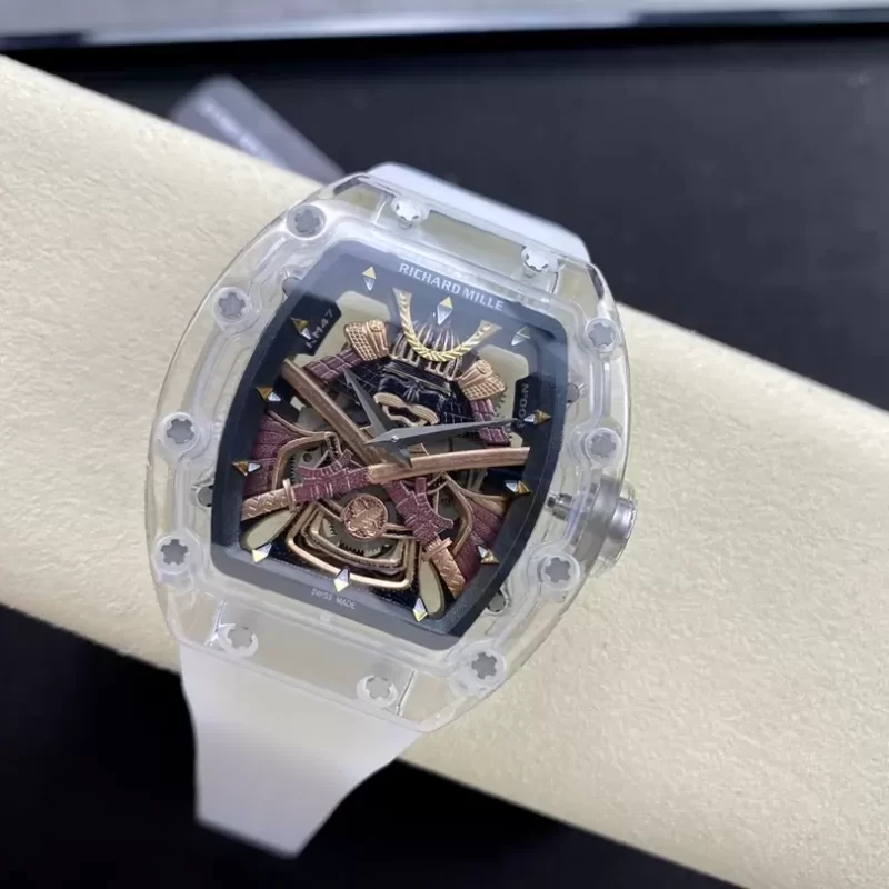 ĐỒNG HỒ RICHARD MILLE SAMURAI RM 47 VỎ SAPPHIRE MÀU TRẮNG REP 1:1