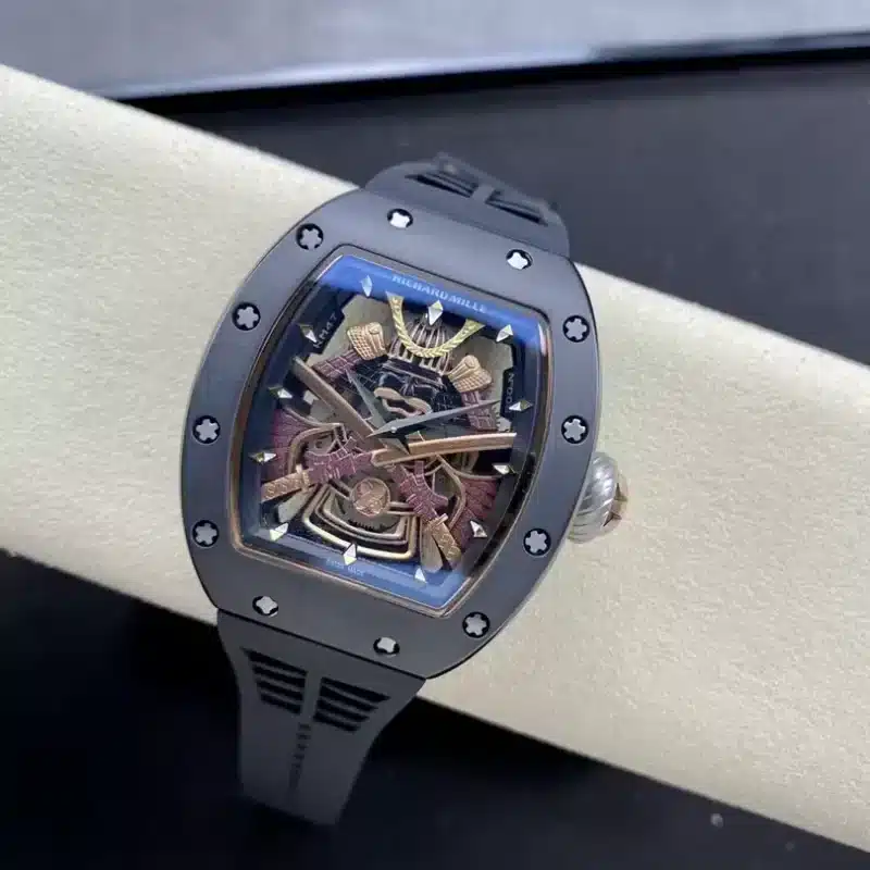 ĐỒNG HỒ RICHARD MILLE SAMURAI RM 47 VỎ CERAMIC MÀU ĐEN REPLICA 42.7MM