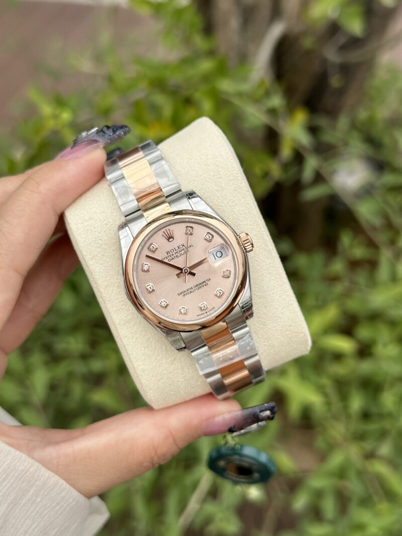 ĐỒNG HỒ NỮ ROLEX DATEJUST 278241 MẶT SỐ MÀU HOA HỒNG REPLICA 1:1