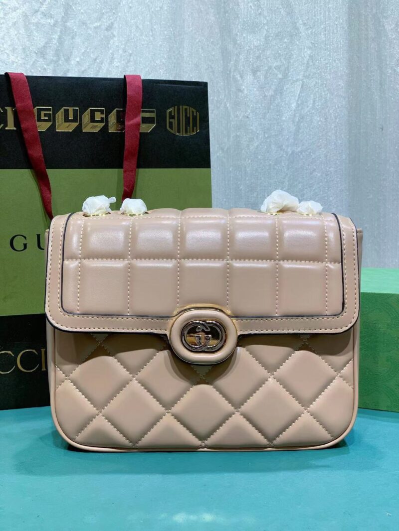 TÚI GUCCI DECO SMALL LEATHER SHOULDER BAG SUPER